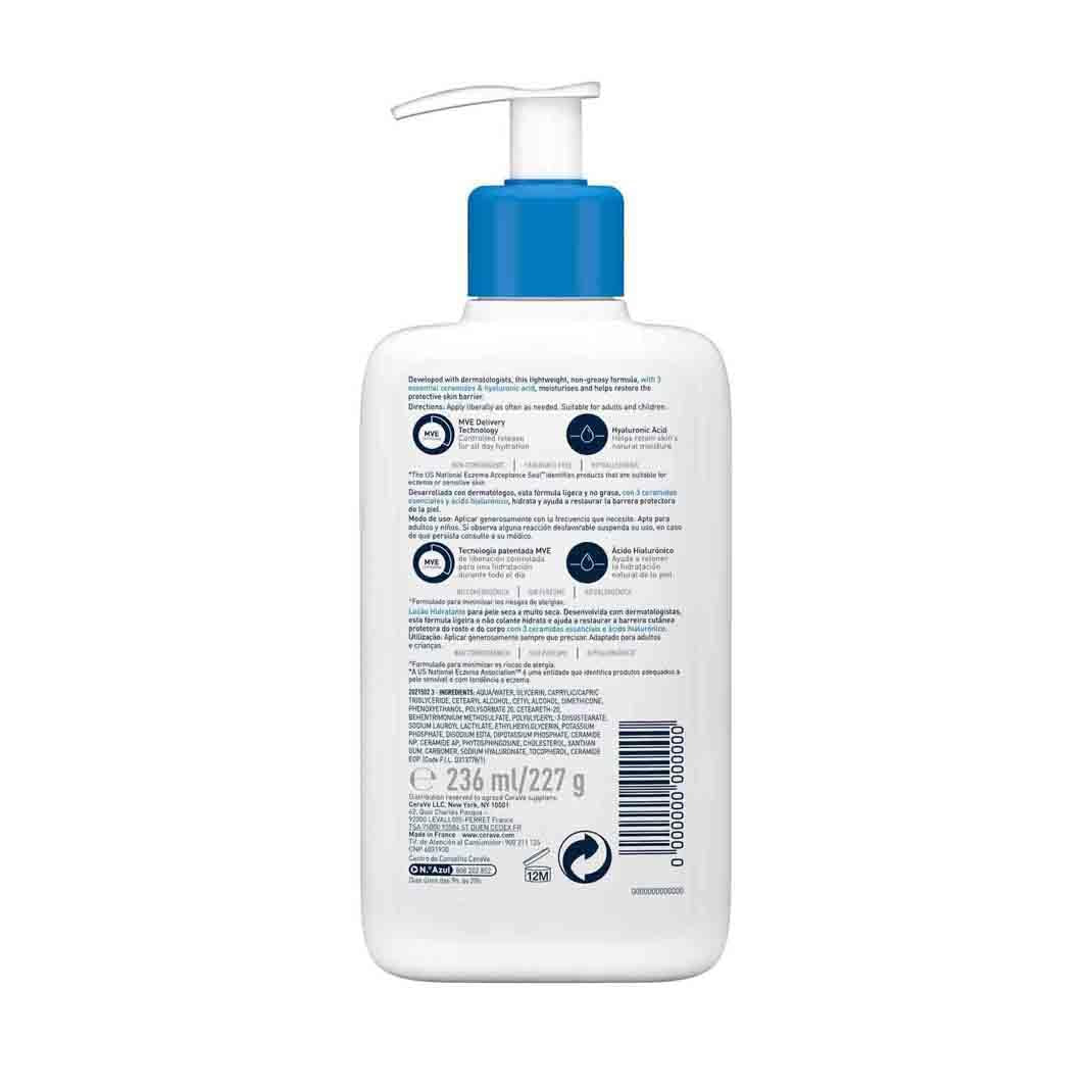 CeraVe Loción Hidratante, Para Piel Seca de 236Ml