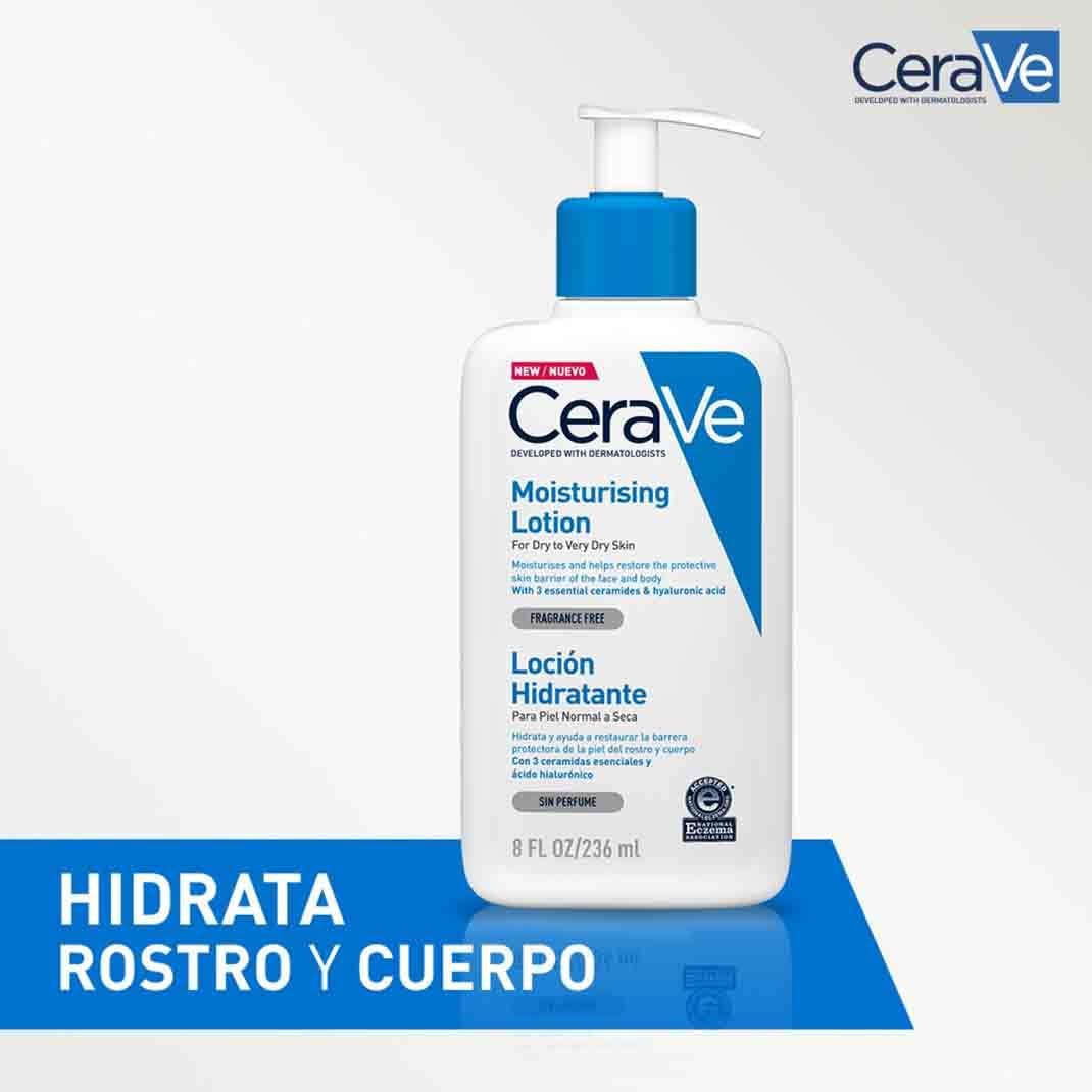 CeraVe Loción Hidratante, Para Piel Seca de 236Ml